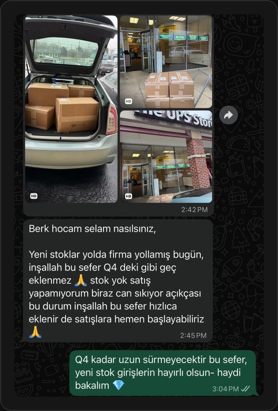 Q4 stok başarı