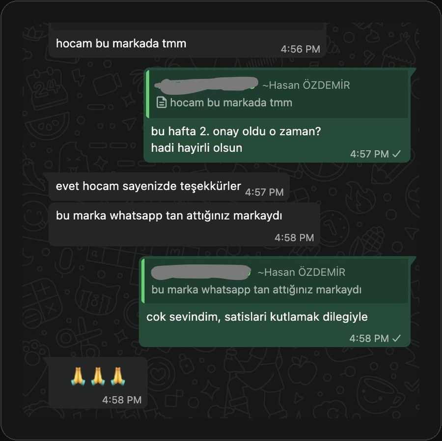 Teşekkür mesajları